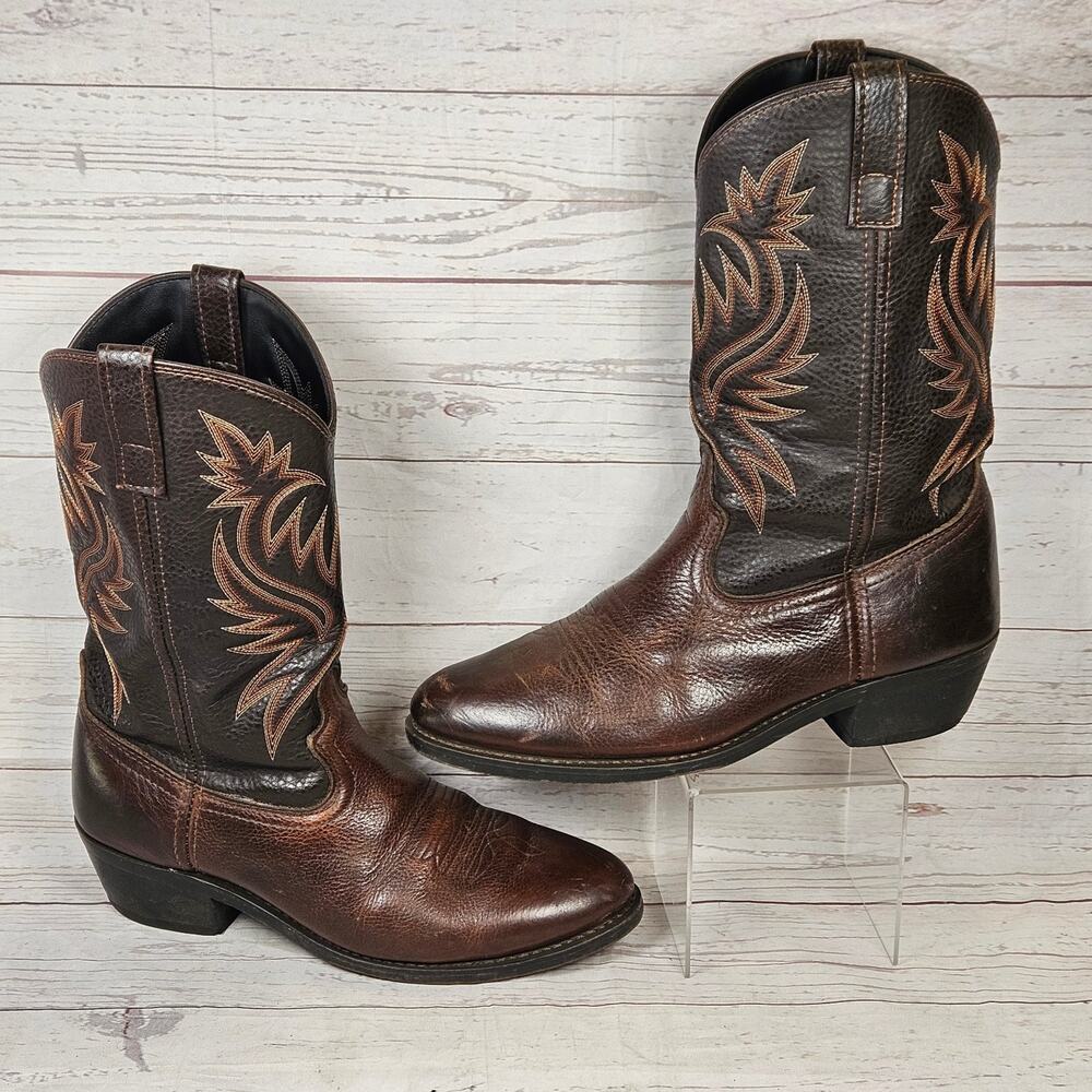 Laredo 4243 Cowboy Boots Men's Brown 9.5 EW Leather Western Oil Resistant